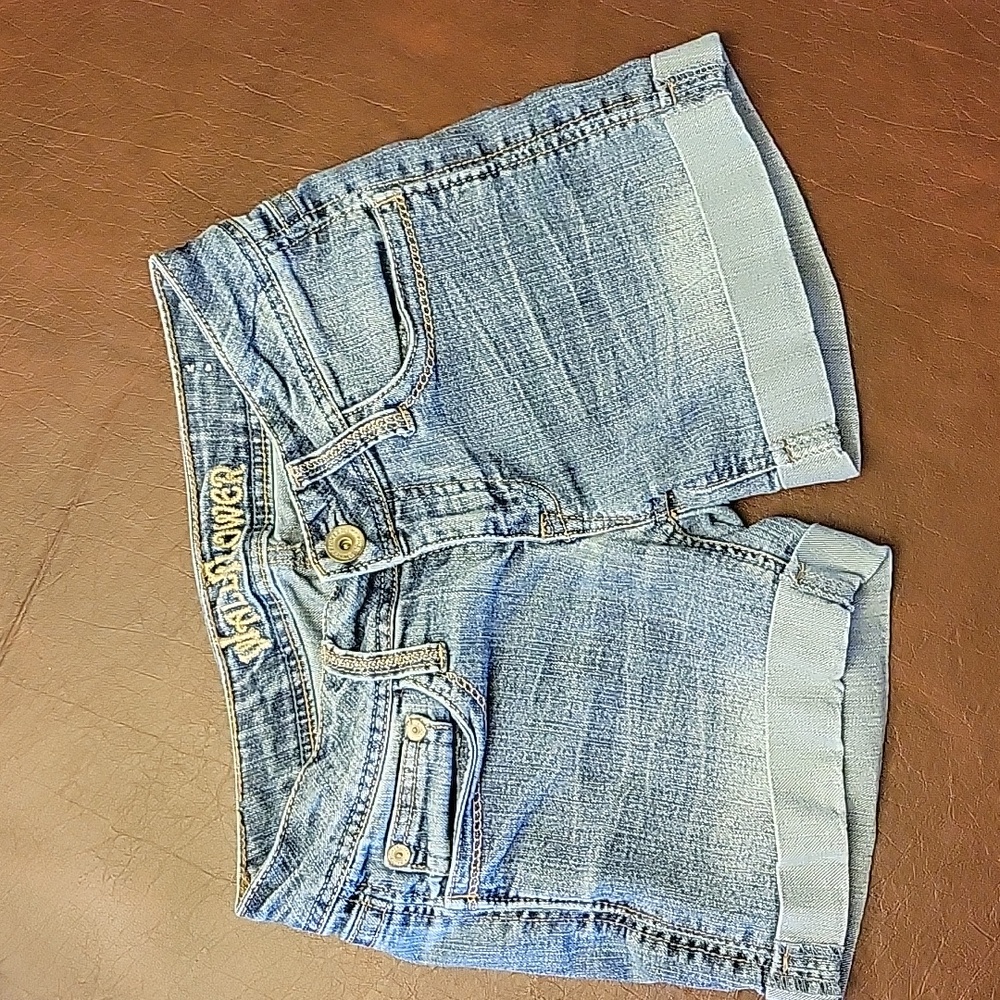 SEASON END SPECIAL Wallflower Jean Shorts Blue Denim Cuffs EUC Size 3